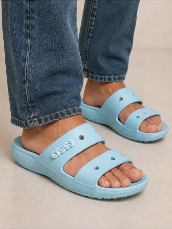 CROCS Other - New Crocs Men’s Iconic Comfort Classic Sandal Slide Pure Water Blue Size 12